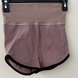 FP Movement Mauve Athletic Shorts with Black Trim